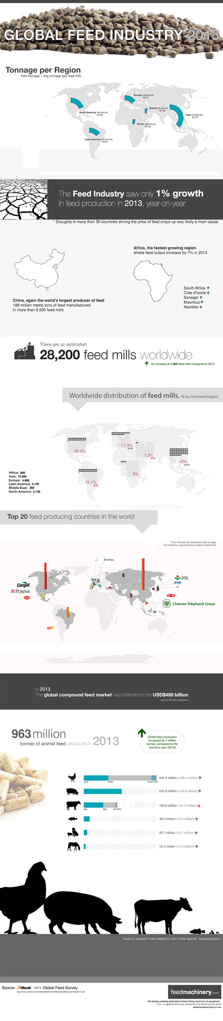 2013 Global Animal Feed Production Infographic