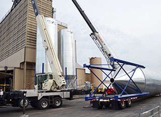 New bins installed at United Coop's Beaver Dam feed mill