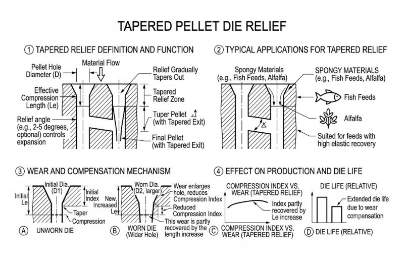 Tapered Pellet Die Relief