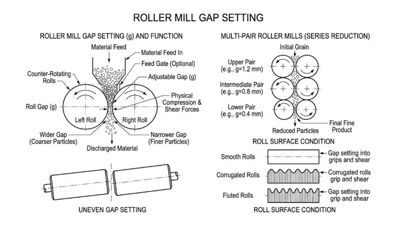 Roller Mill Gap Setting