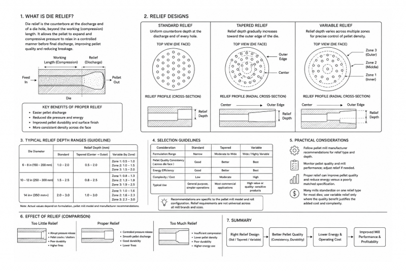 Die Relief (Standard / Tapered / Variable)